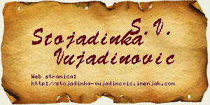 Stojadinka Vujadinović vizit kartica